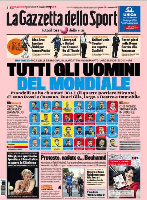 La Gazzetta dello Sport 14-05-2014