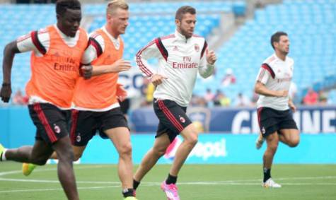 Rossoneri in allenamento 