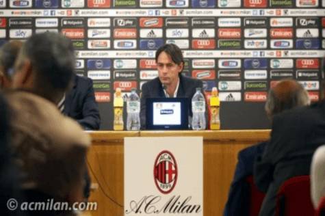 Filippo Inzaghi in conferenza stampa (acmilan.com)