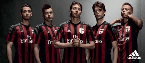 Maglia ufficiale Milan 2015/16 (Adidas.com)