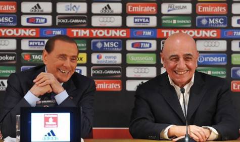 Silvio Berlusconi e Adriano Galliani (foto da repubblica.it)