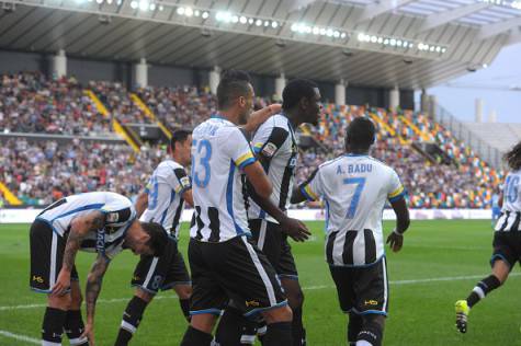 L'esultanza dell'Udinese al gol di Zapata (Getty Images)