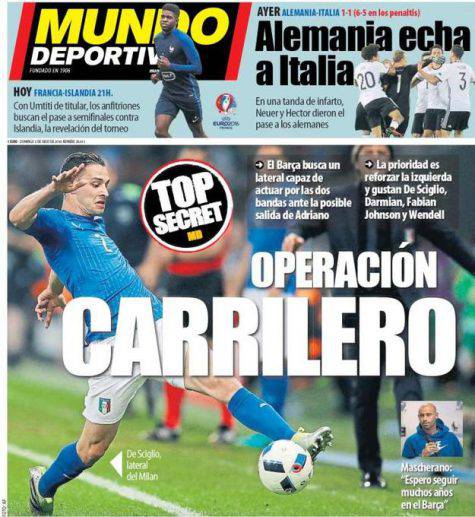 Prima pagina Mundo Deportivo