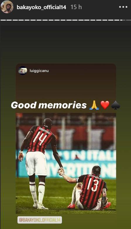 Bakayoko post social Milan