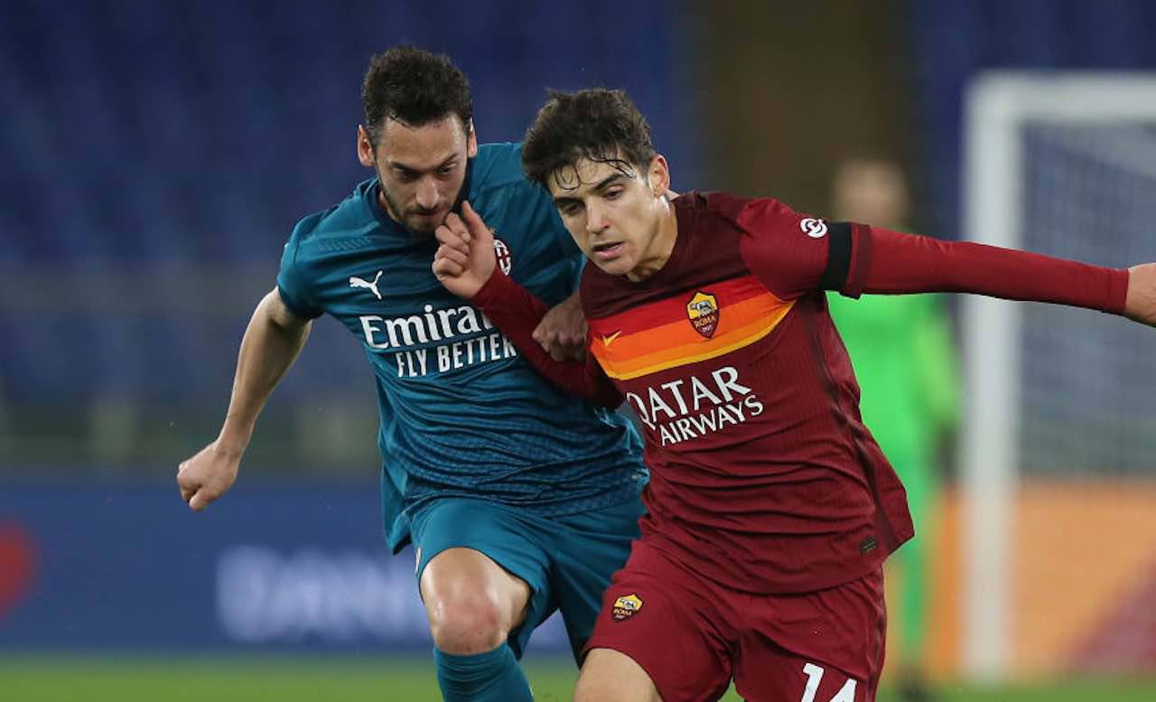 Roma-Milan 0-1 pagelle e tabellino: i voti del primo tempo