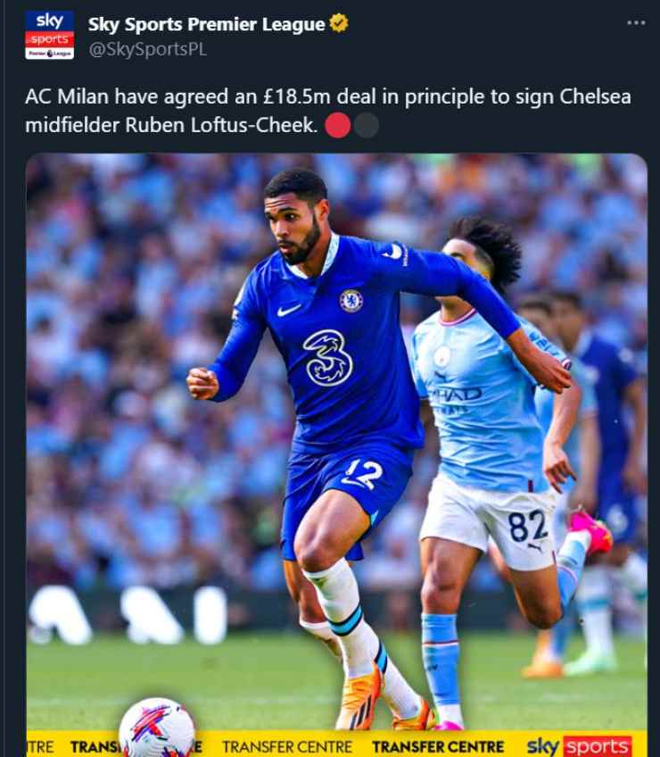 Loftus Cheek Milan Chelsea accordo