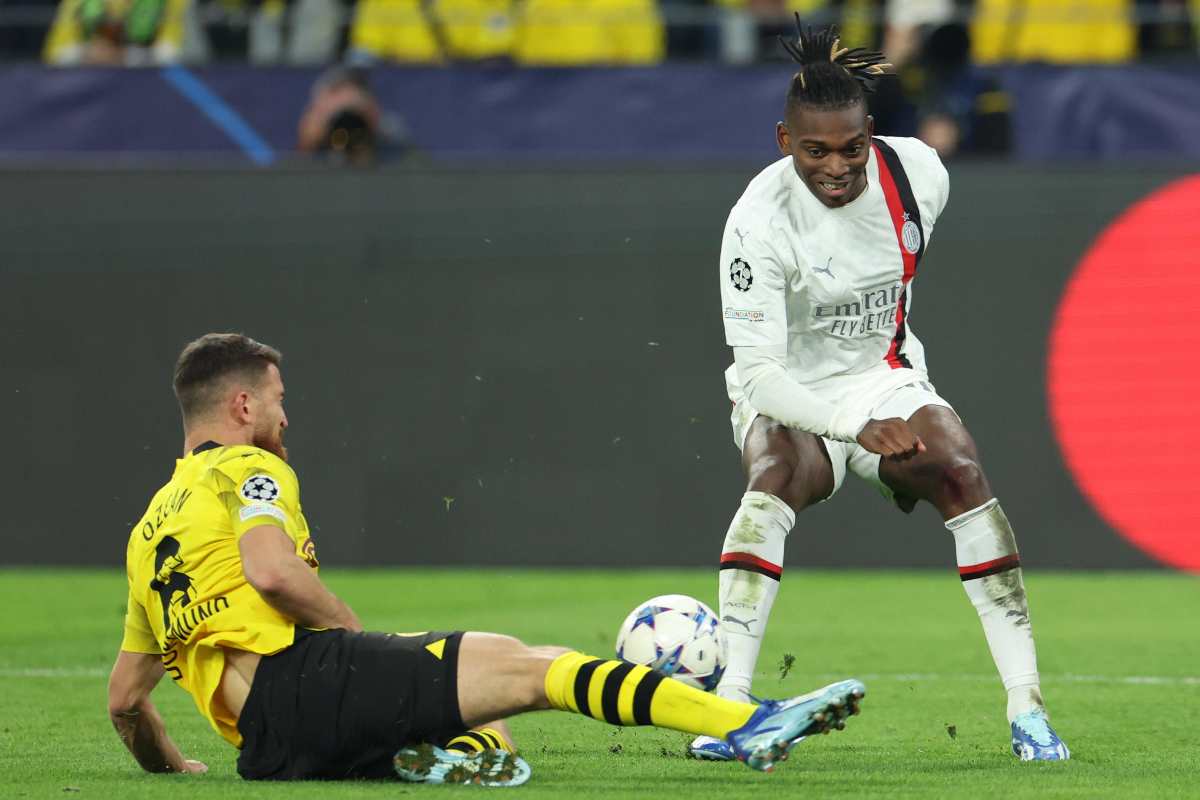 Leao nel post-partita di Borussia Dortmund-Milan