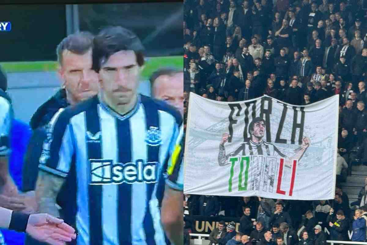 Sandro Tonali, grande accoglienza dai tifosi del Newcastle