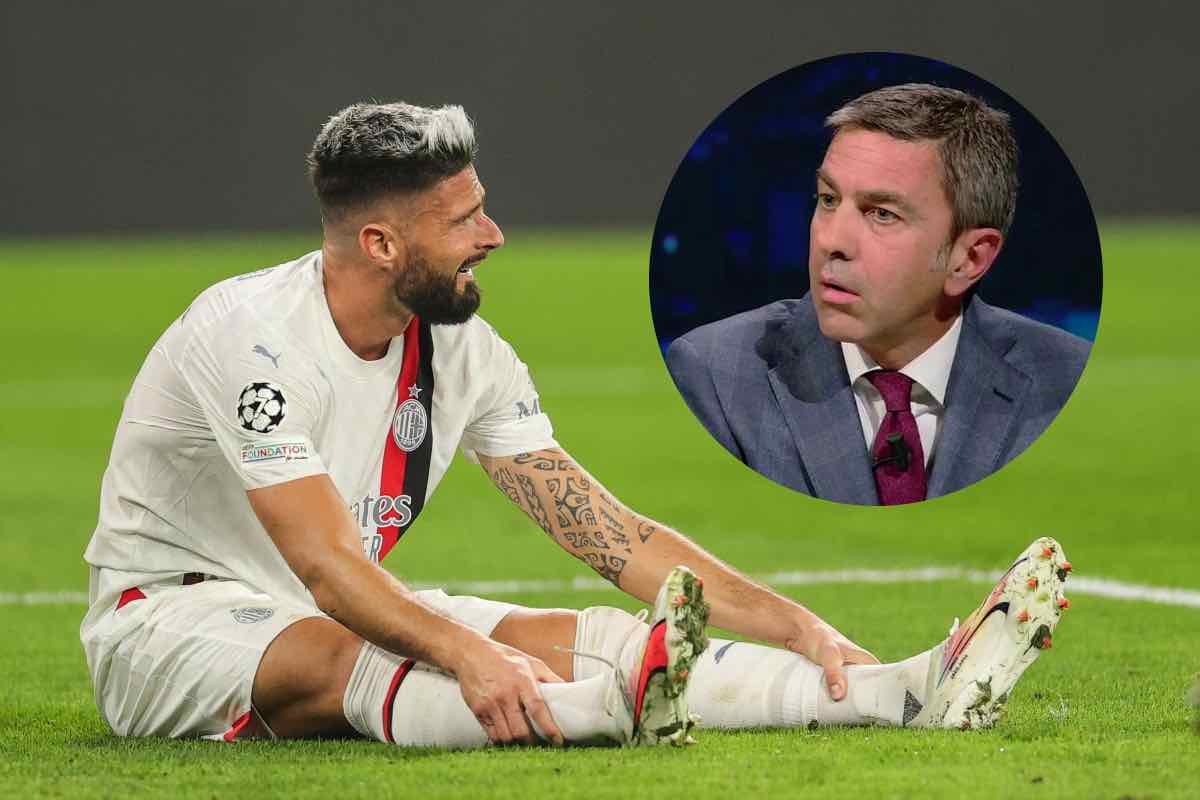 Olivier Giroud, Costacurta lancia una domanda scomoda