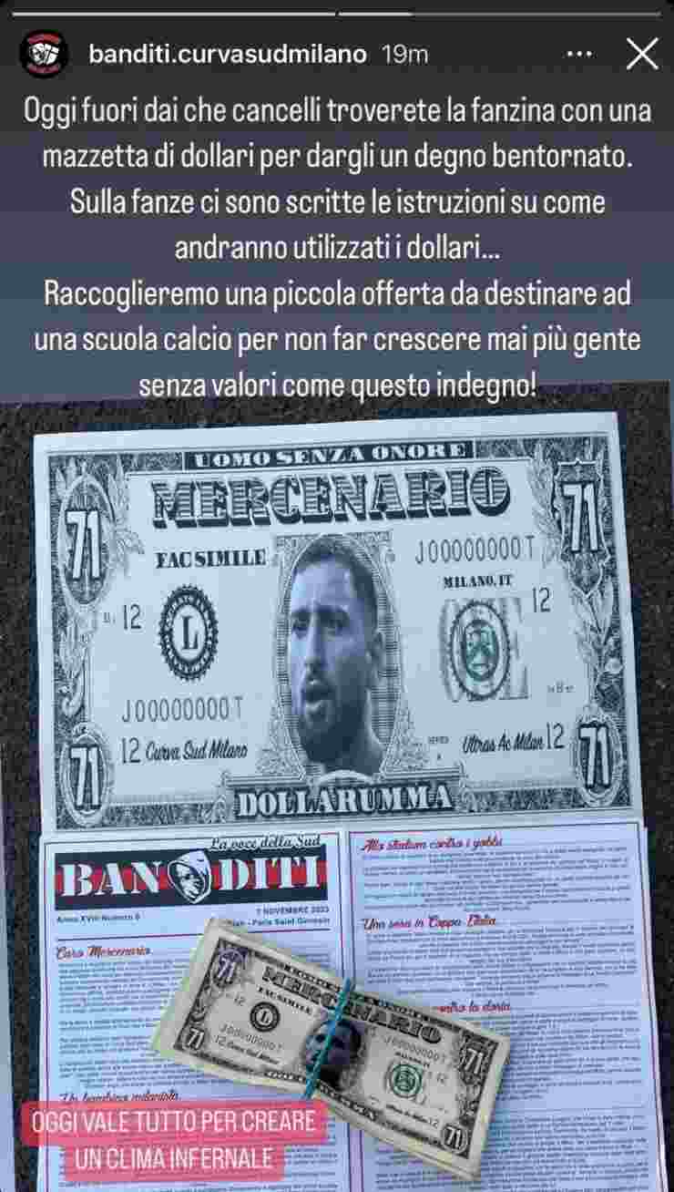 Accoglienza infernale per Donnarumma a San Siro