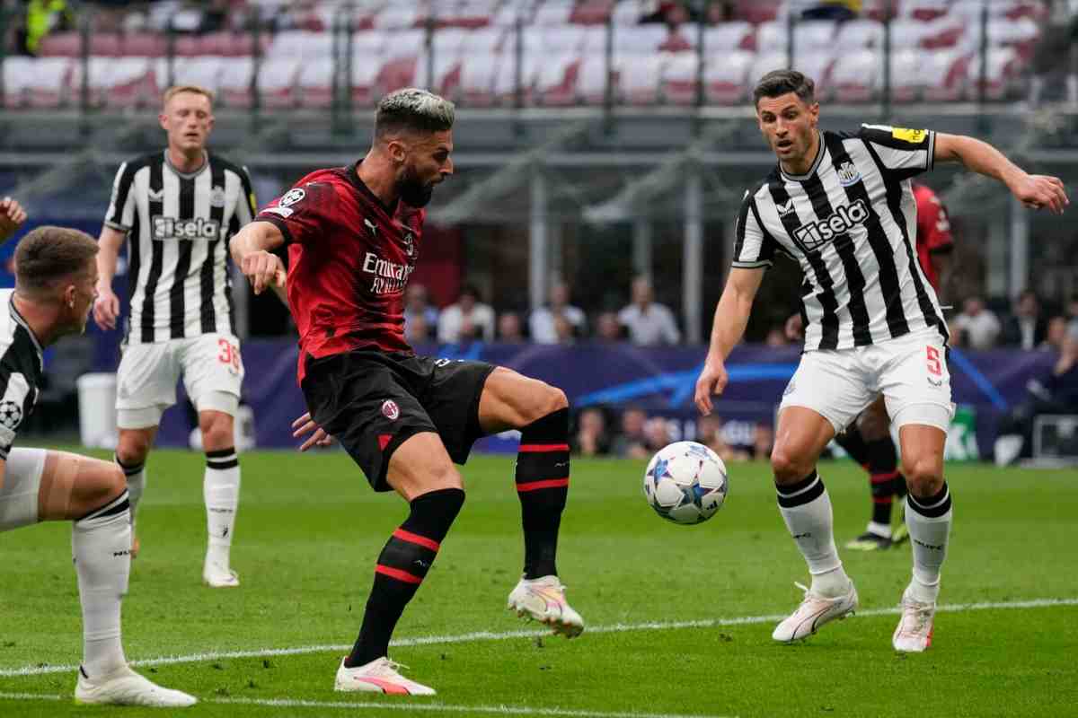 Newcastle Milan streaming diretta tv Champions League