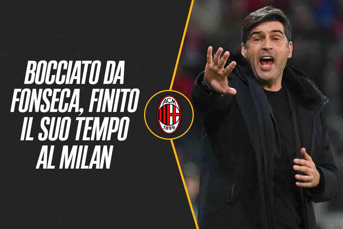Fonseca ha bocciato un calciatore del Milan