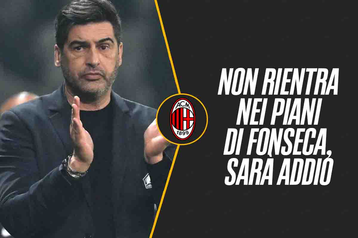 Non rientra nei piani del Milan, è addio