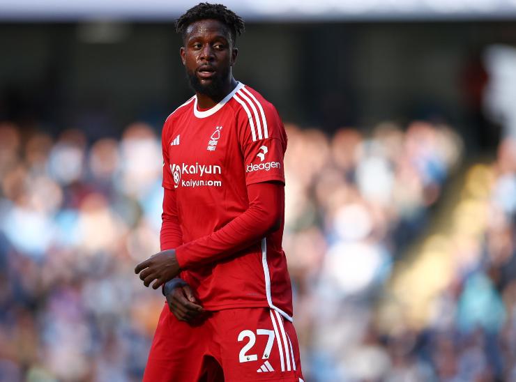 Divock Origi in campo col Nottingham Forest