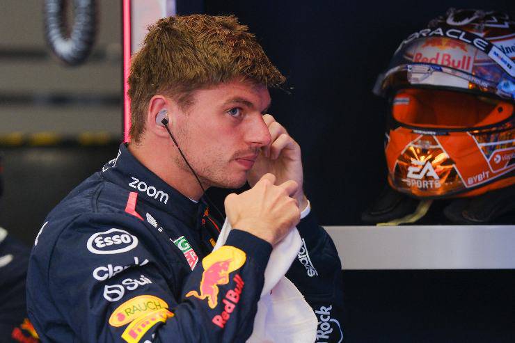 Max Verstappen nei box Red Bull