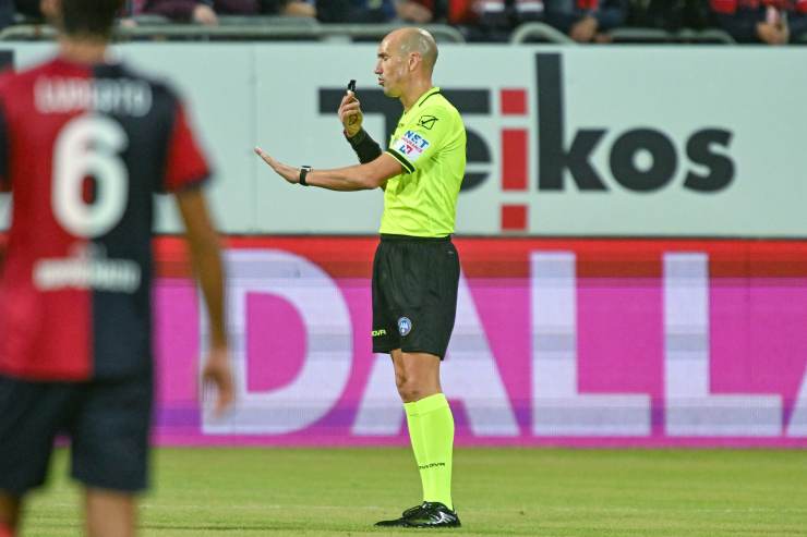 Arbitro Fabbri in Cagliari Milan