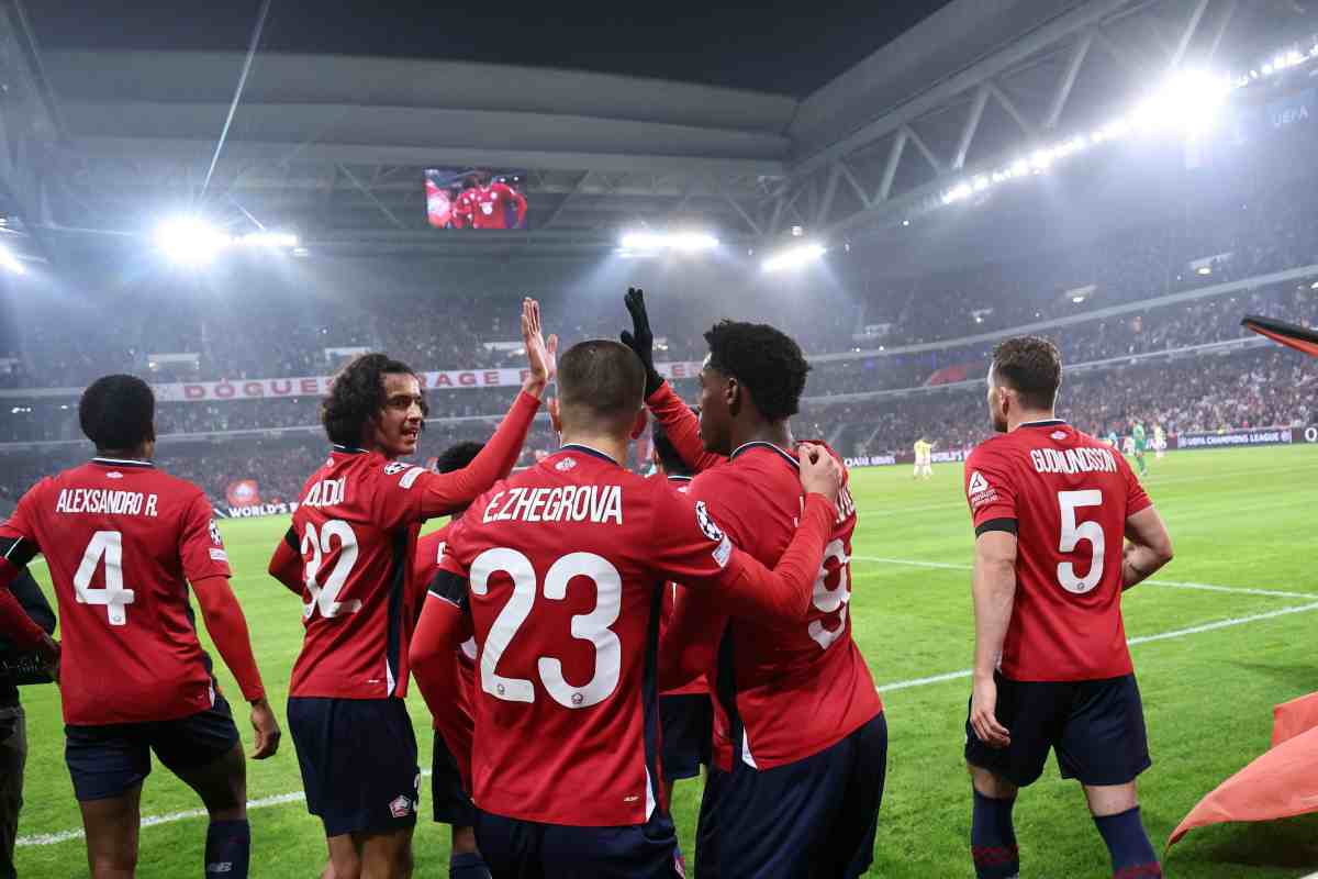 Lille in festa dopo un gol di Jonathan David