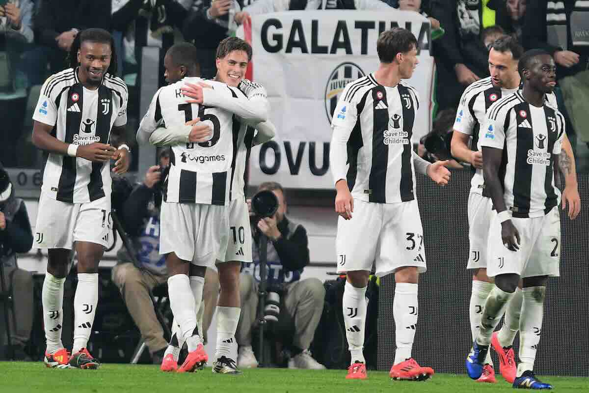 Juventus esulta dopo un gol