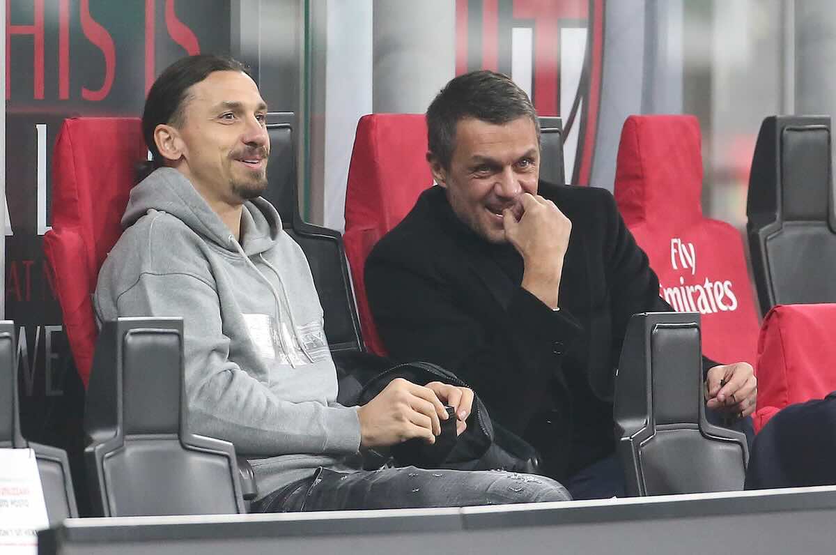 Paolo Maldini e Zlatan Ibrahimovic insieme in panchina