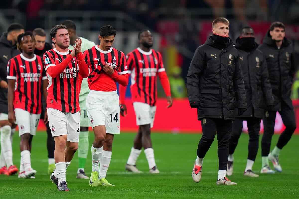 Milan in campo sotto la curva