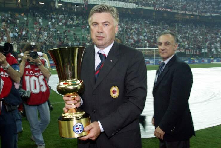 Ancelotti con la Coppa Italia