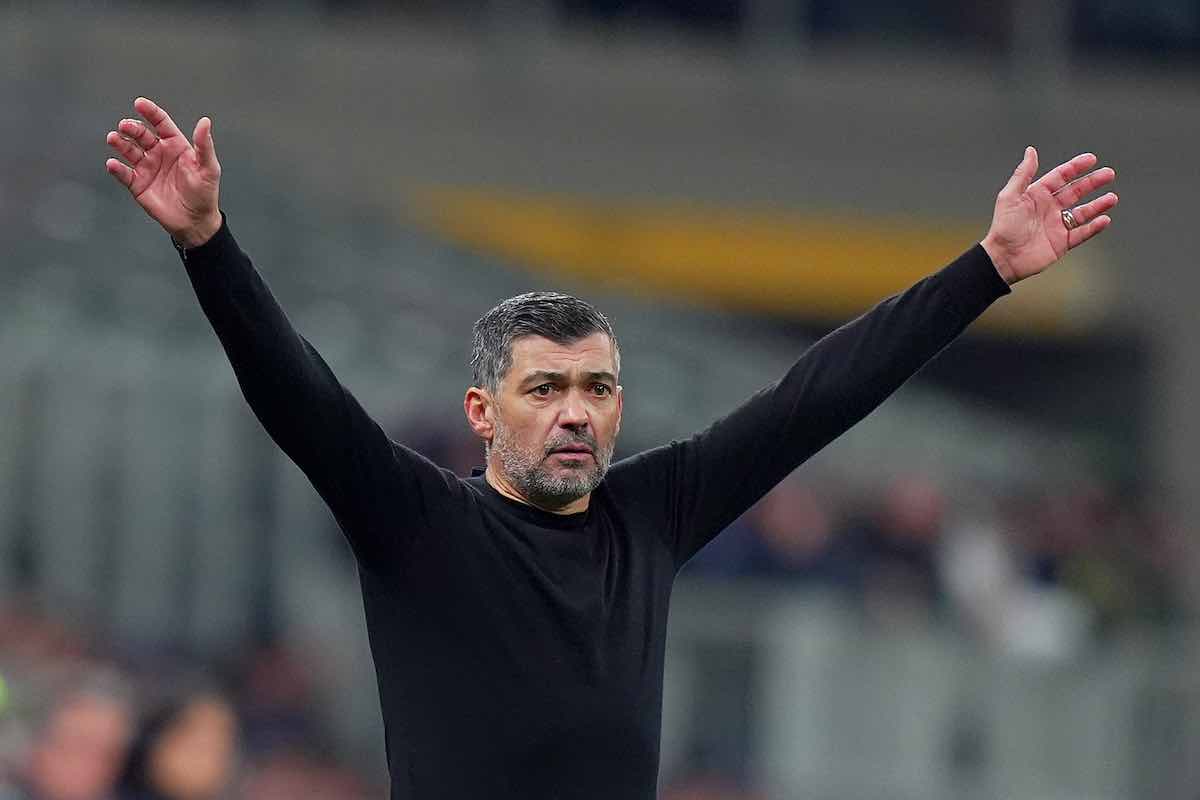 Conceicao durante la partita del suo Milan contro il Cagliari