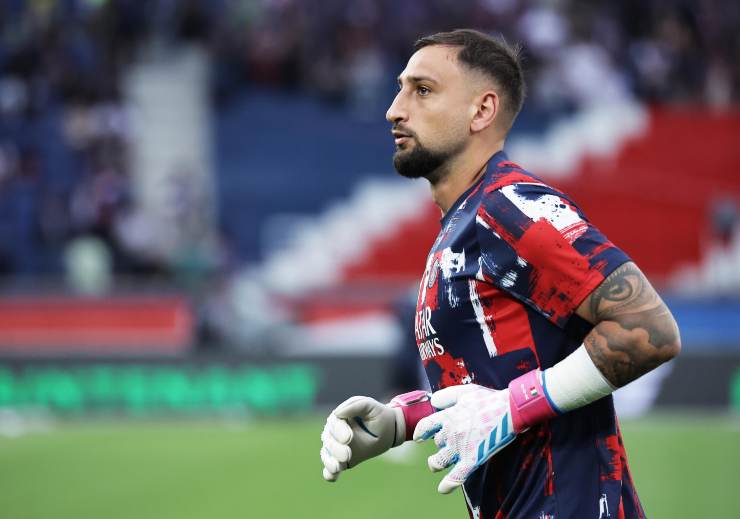 Gianluigi Donnarumma portiere del PSG durante una partita