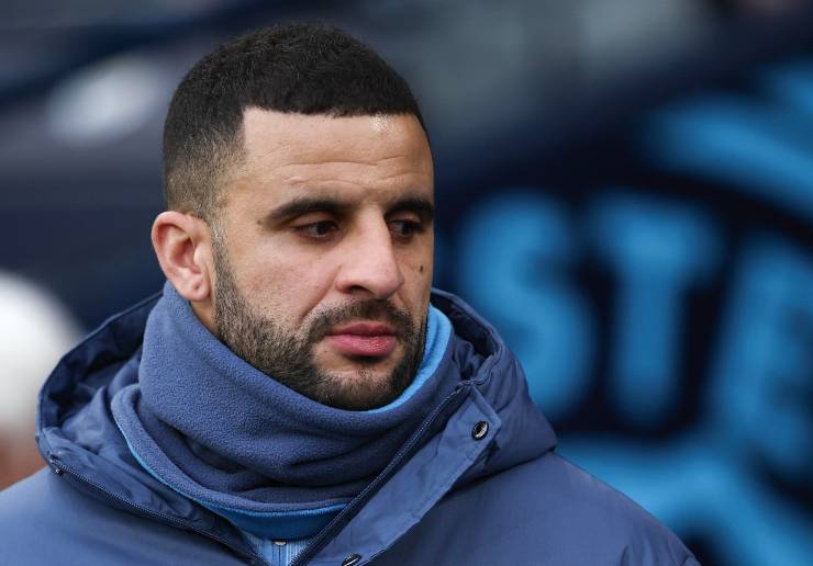 Kyle Walker difensore del Manchester City durante una partita