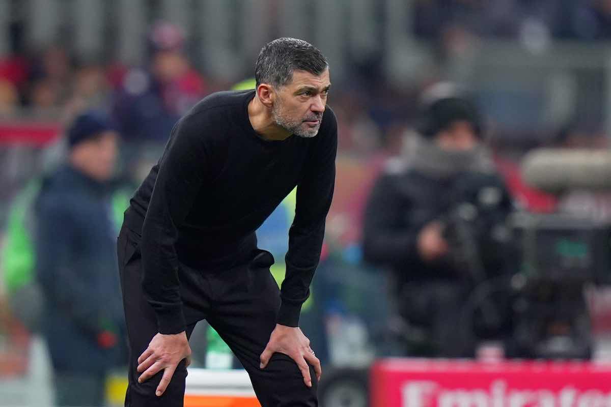 Conceicao durante la partita del suo Milan contro il Cagliari