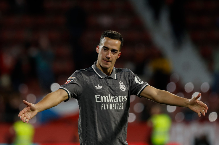 L'esultanza di Lucas Vazquez con la maglia del Real Madrid