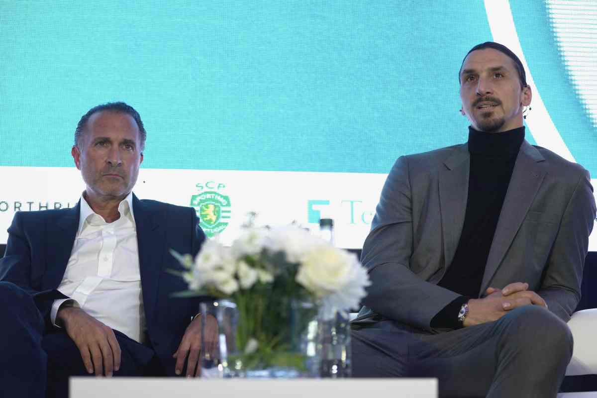 Cardinale e Ibrahimovic durante una conferenza stampa