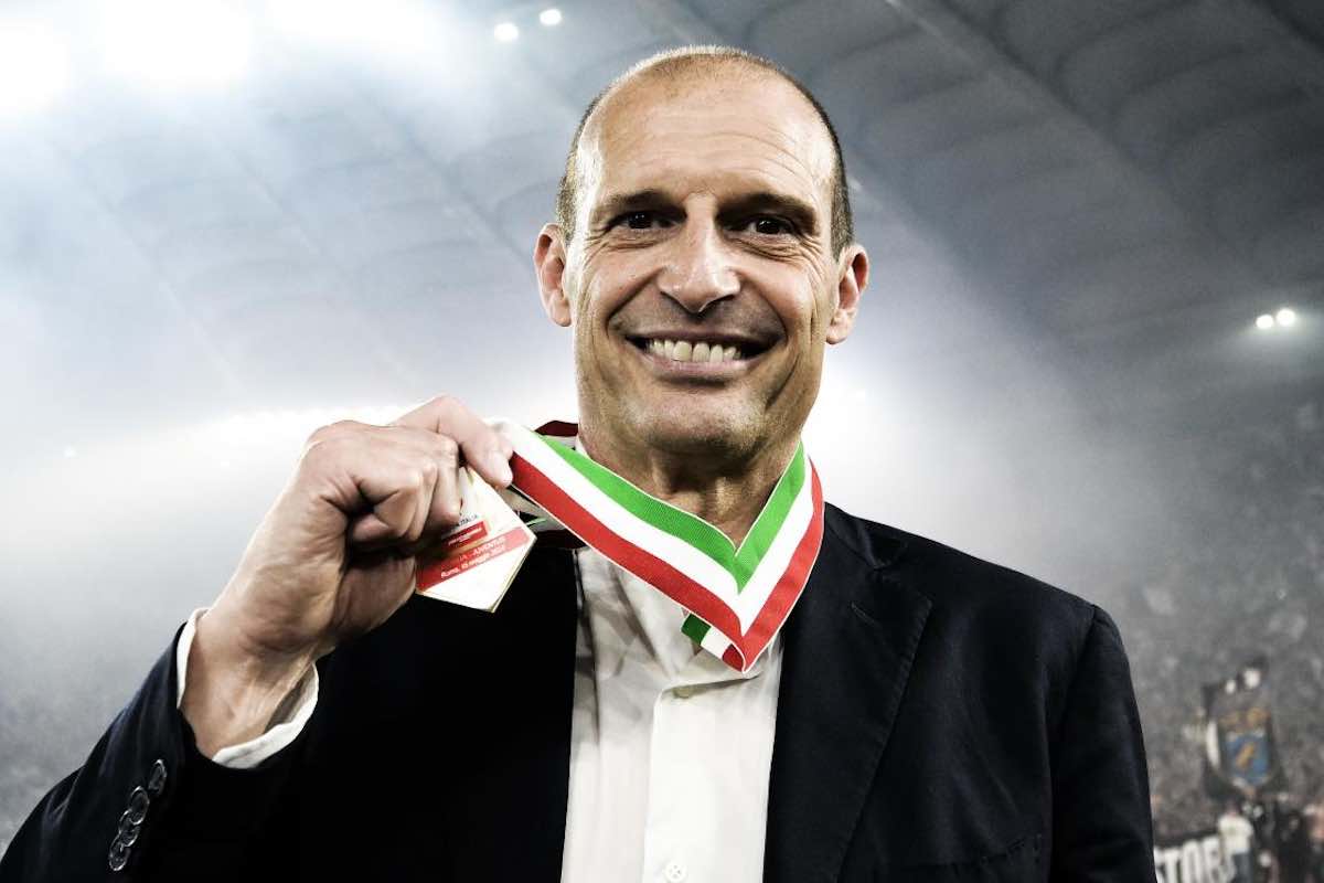 Allegri con la medaglia della Coppa Italia