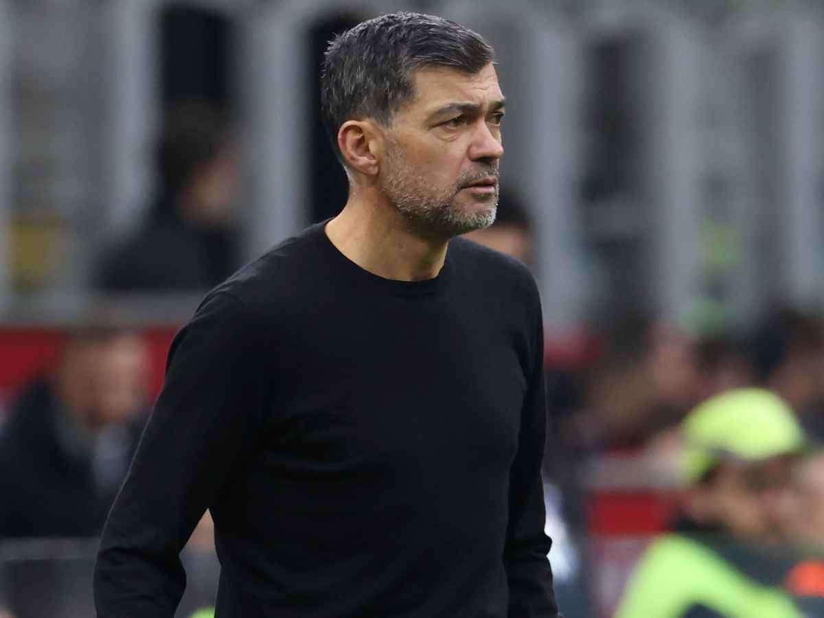 Sergio Conceicao a bordo campo durante un match del Milan