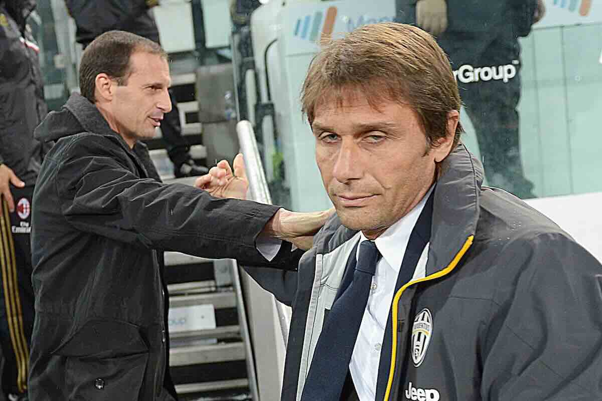 Conte e Allegri si stringono la mano